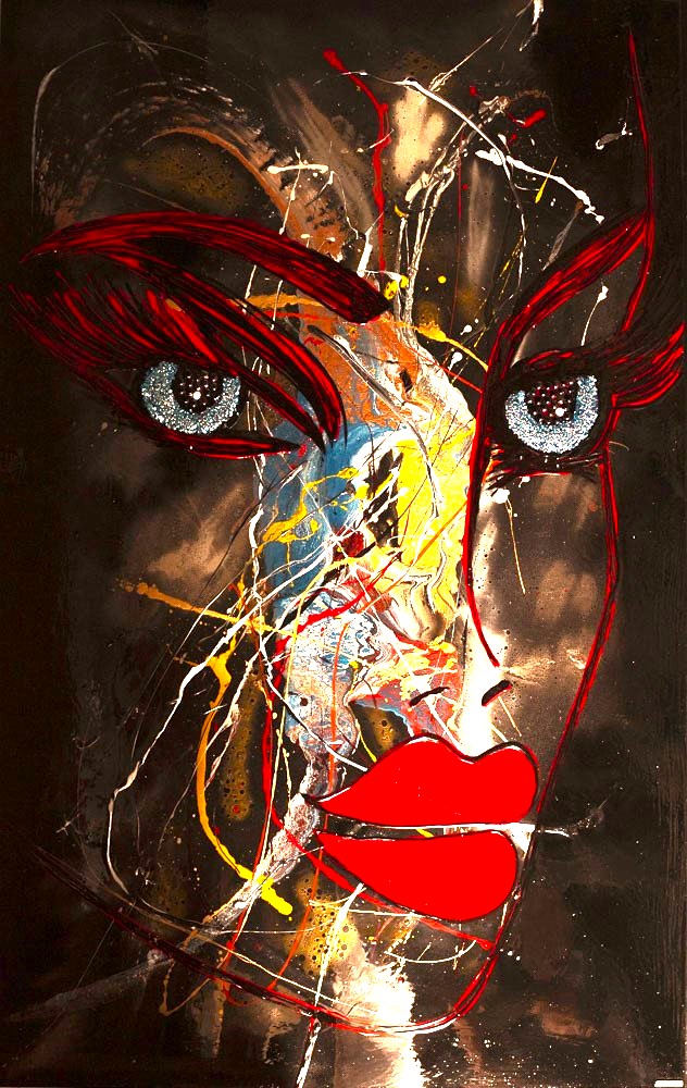 Stunning red face, œuvre de Lisabel